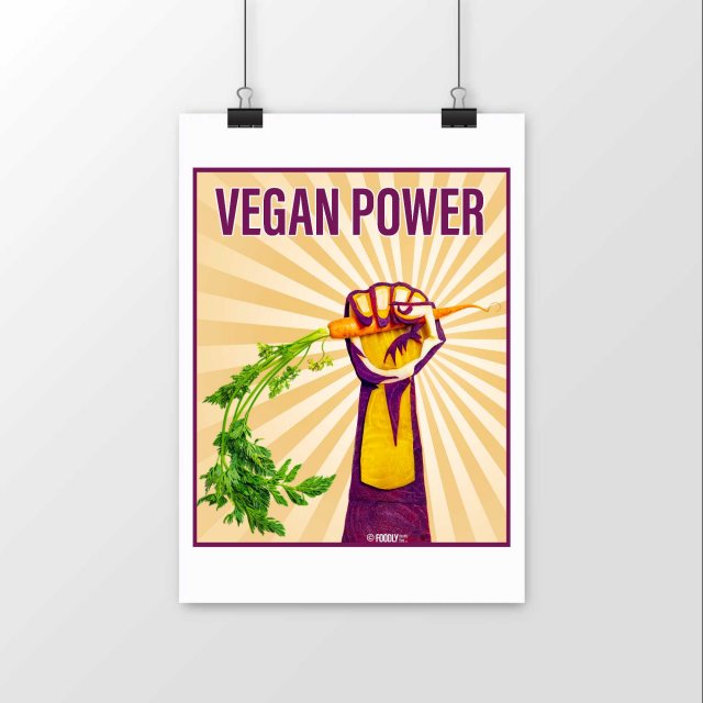 Vegan Power / Premium Luster Paper Poster - Portrait