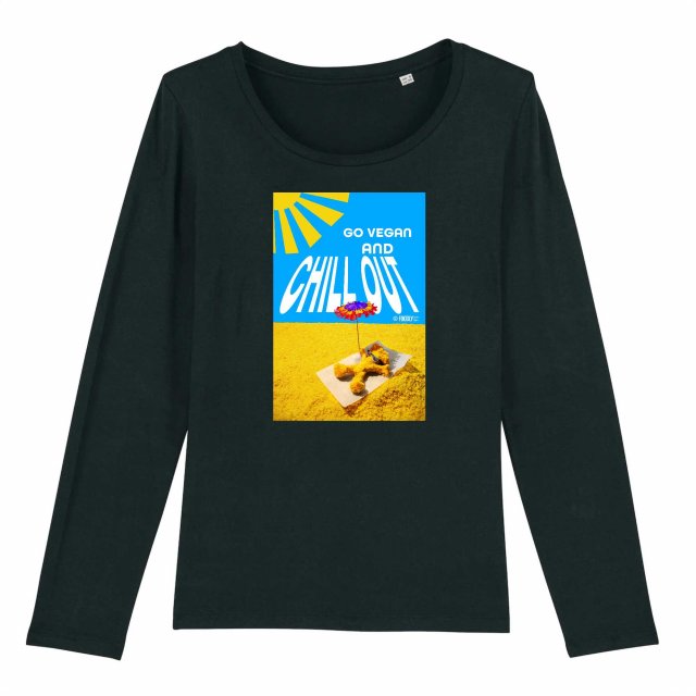 Go Vegan and Chill out / SINGER - Women Long Sleeve T-shirt
