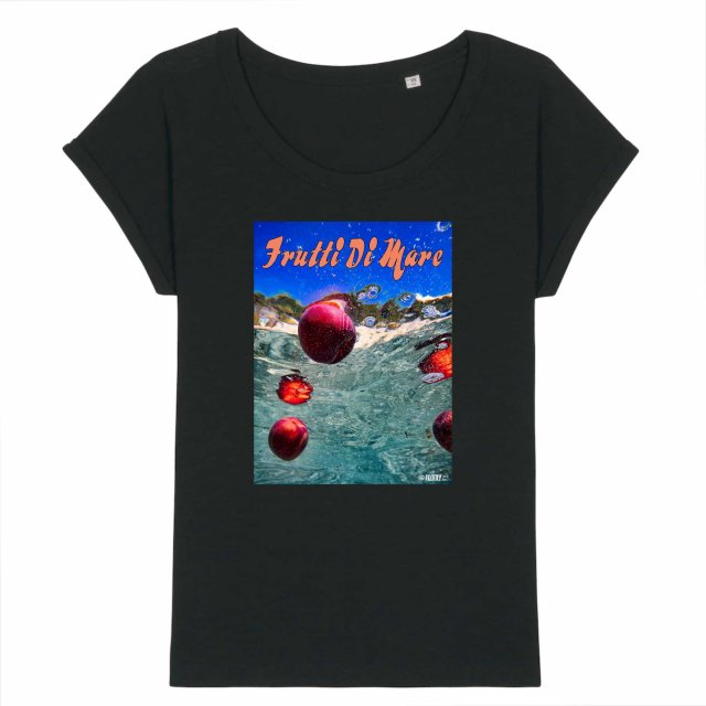 Frutti di Mare/Peaches/ROUNDER - Women Slub T-shirt - Rolled Sleeve