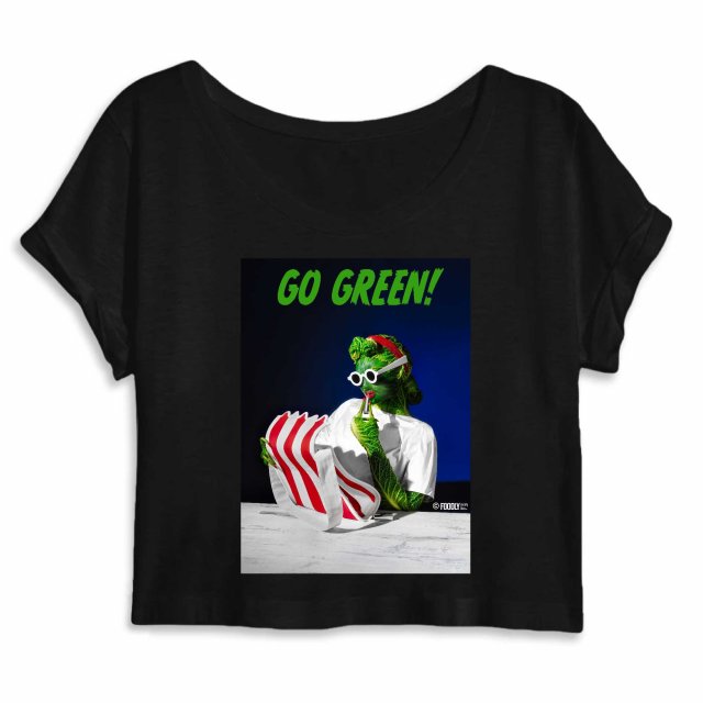 Go Green! Women Organic Crop Top - Mantis