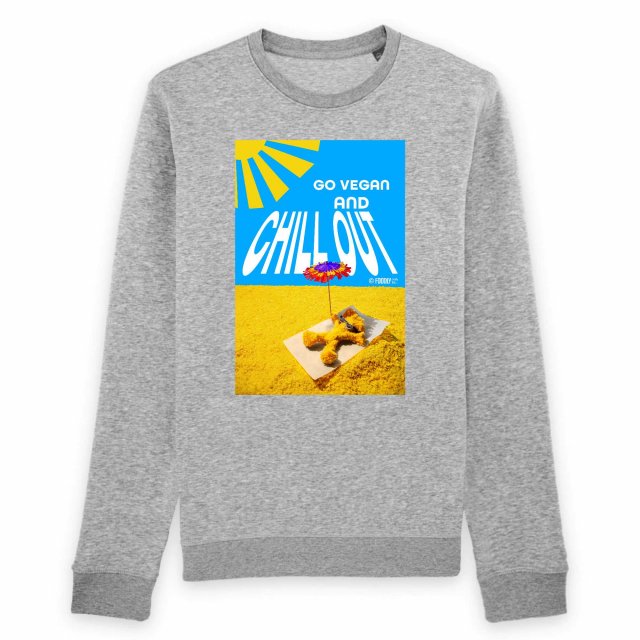 Go Vegan and Chill out / Organic Unisex Sweatshirt - K4025
