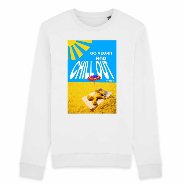 Go Vegan and Chill out / Organic Unisex Sweatshirt - K4025