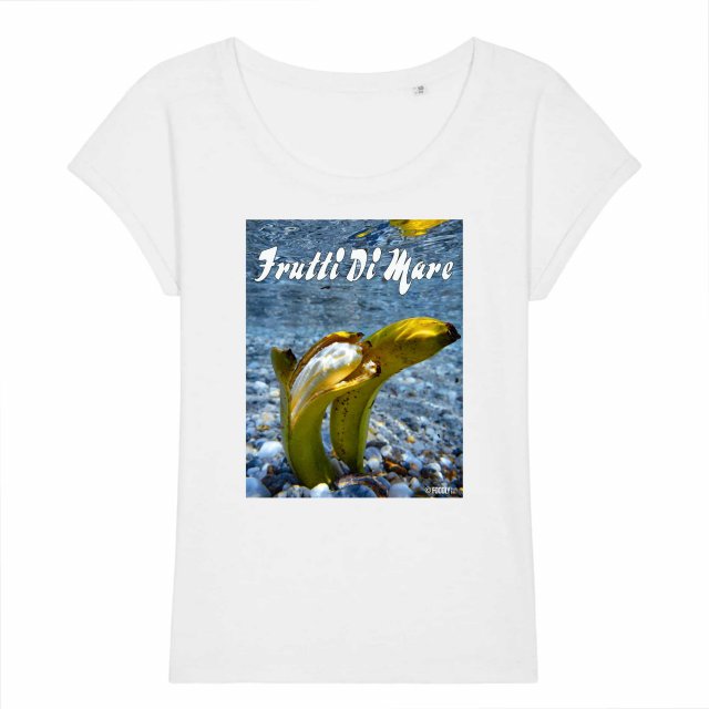Frutti di Mare/Bananas/ROUNDER - Women Slub T-shirt - Rolled Sleeve