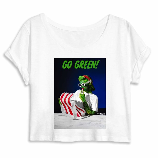 Go Green! Women Organic Crop Top - Mantis