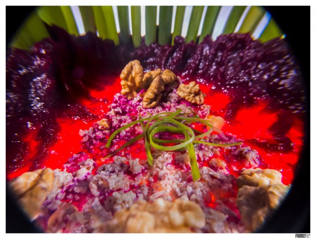 Inside food photo series by foodlydoodlydoo.com. A beetroot salad
